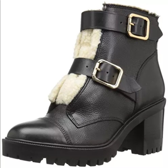 New Nine West Boots Sz 9.5 White & 10 black buckle - Picture 7 of 8